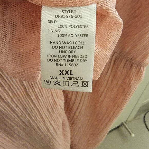 All In Favor Dolman Plissé Midi Dress w Center Twist Knot Deep V Neckline - Picture 15 of 15